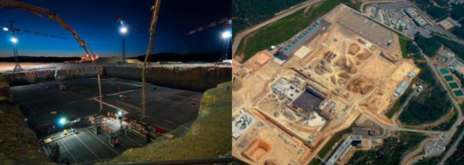 Vue du site d’ITER à Cadarache, d’une superficie totale de 90 hectares