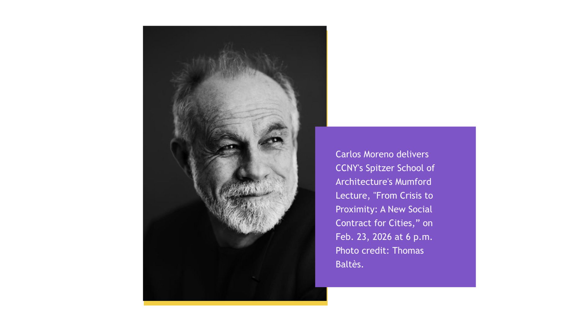 23rd of February 2026 – Lewis Mumford Lecture – New York City, USA