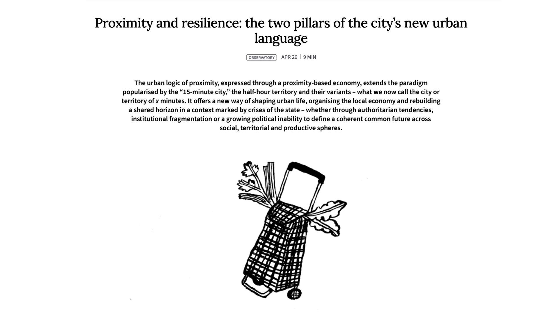 Barcelona Metròpolis – Proximity and resilience: the two pillars of the city’s new urban language – Month Year not specified