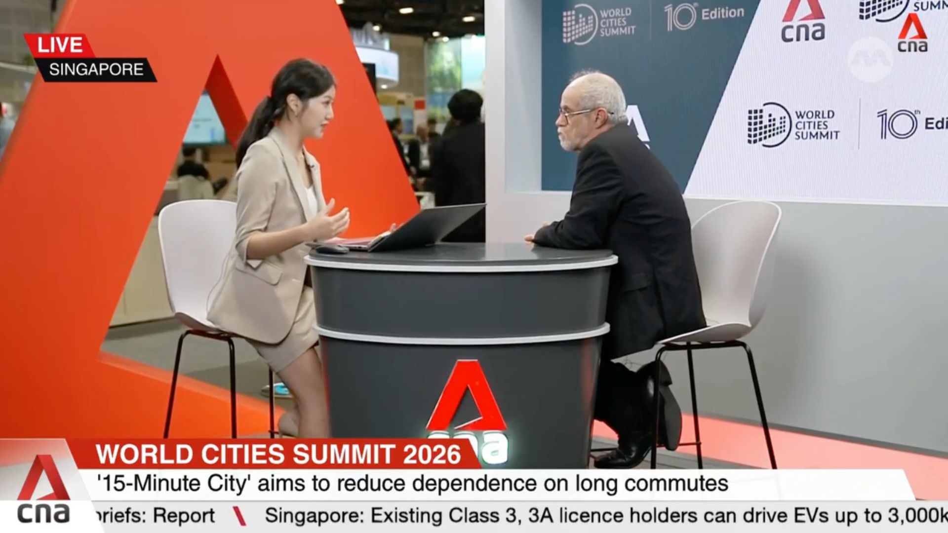 Channel News Asia – Urban planner behind &rsquo;15-minute city&rsquo; concept stresses quality of life – June 2026